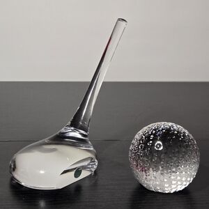 Rare Set Tiffany & Co Crystal Golf Club & Ball Fred Meyer Challenge Pro-Am 1990